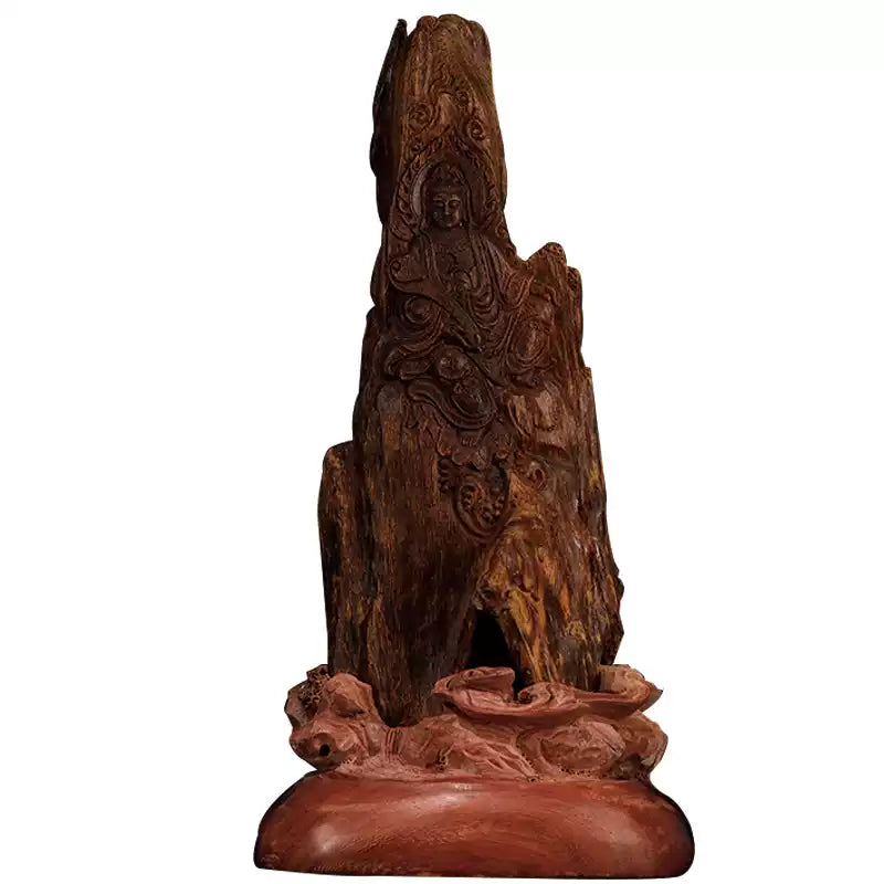 Natural Agarwood Ornaments Fusen Red Clay Carvings 72g