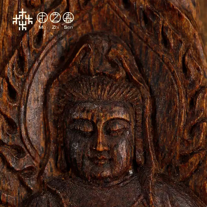 Natural Agarwood Ornaments Fusen Red Clay Carvings 72g
