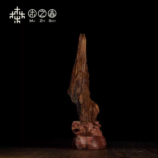 Natural Agarwood Ornaments Fusen Red Clay Carvings 72g
