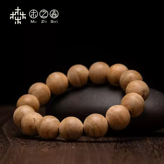 Hainan Agarwood Buddhist Beads Bracelet 14MM 15 Natural Bracelet